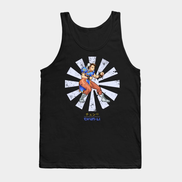 Street Fighter Chun Li Retro Japanese Tank Top by Nova5